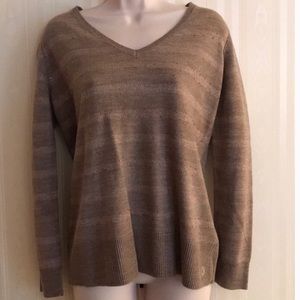 NEW YORK & COMPANY tan and brown sweater NWT